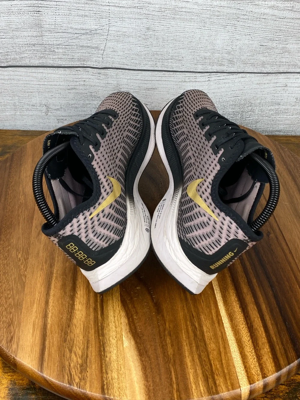 Nike Pegasus Turbo 2 Black Plum Gold Running Shoe AT8242-007 Women’s Size 8.5